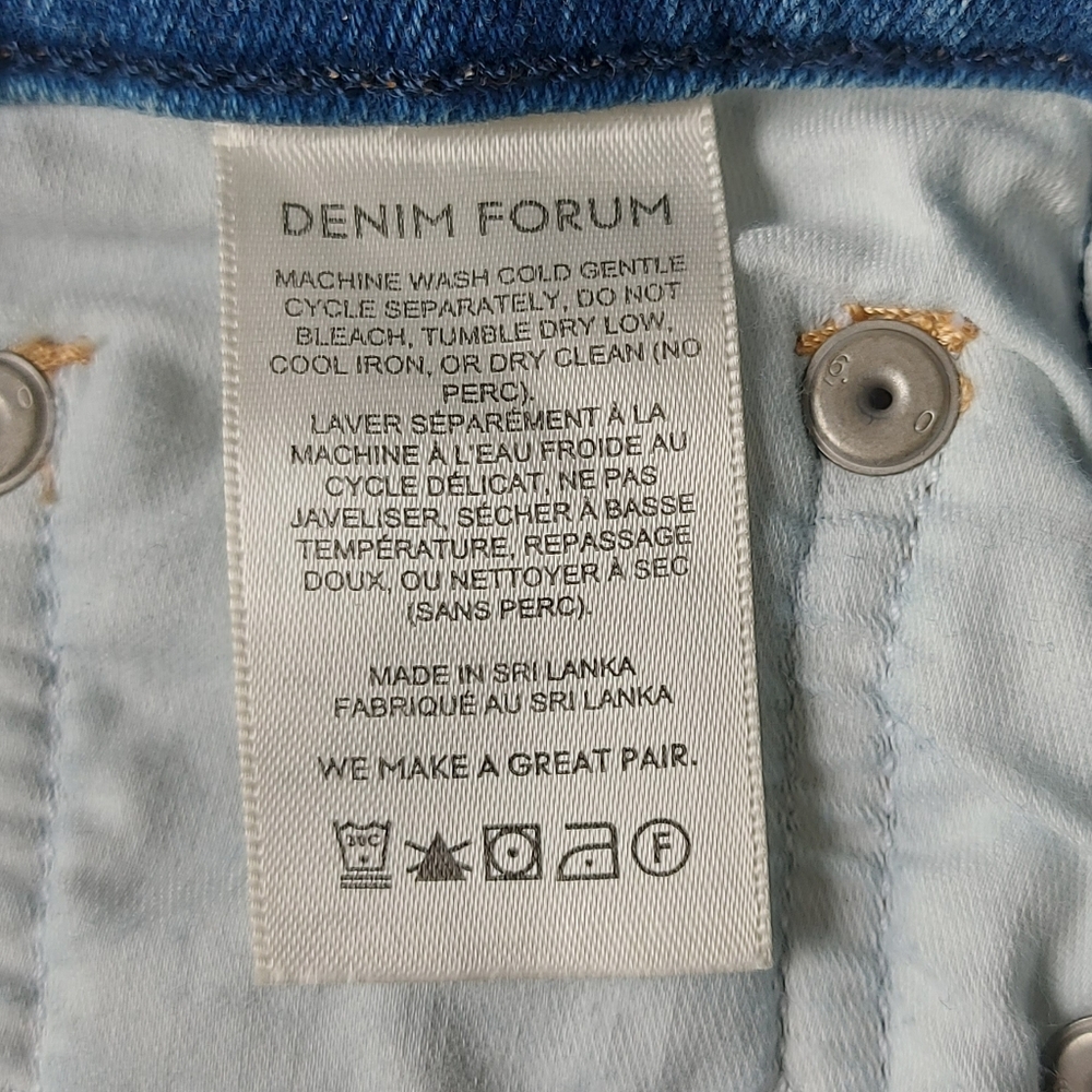 Aritzia Denim Forum The Lola High Rise Skinny Jeans Split Hem Size 28 Stretch - Picture 6 of 9